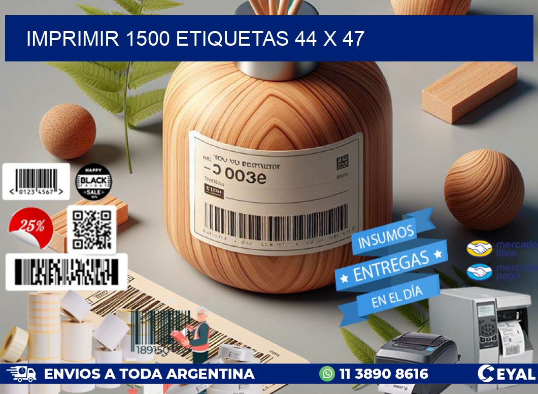 IMPRIMIR 1500 ETIQUETAS 44 x 47