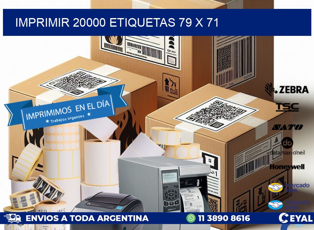 IMPRIMIR 20000 ETIQUETAS 79 x 71