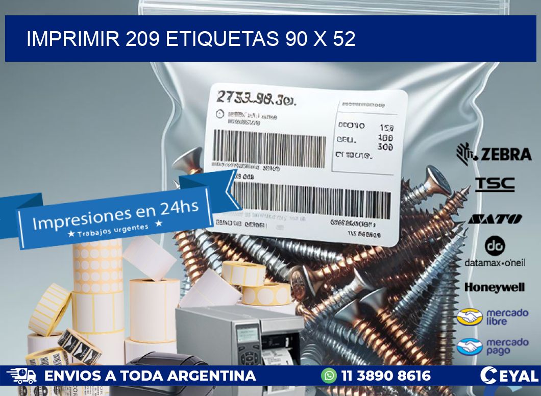 IMPRIMIR 209 ETIQUETAS 90 x 52