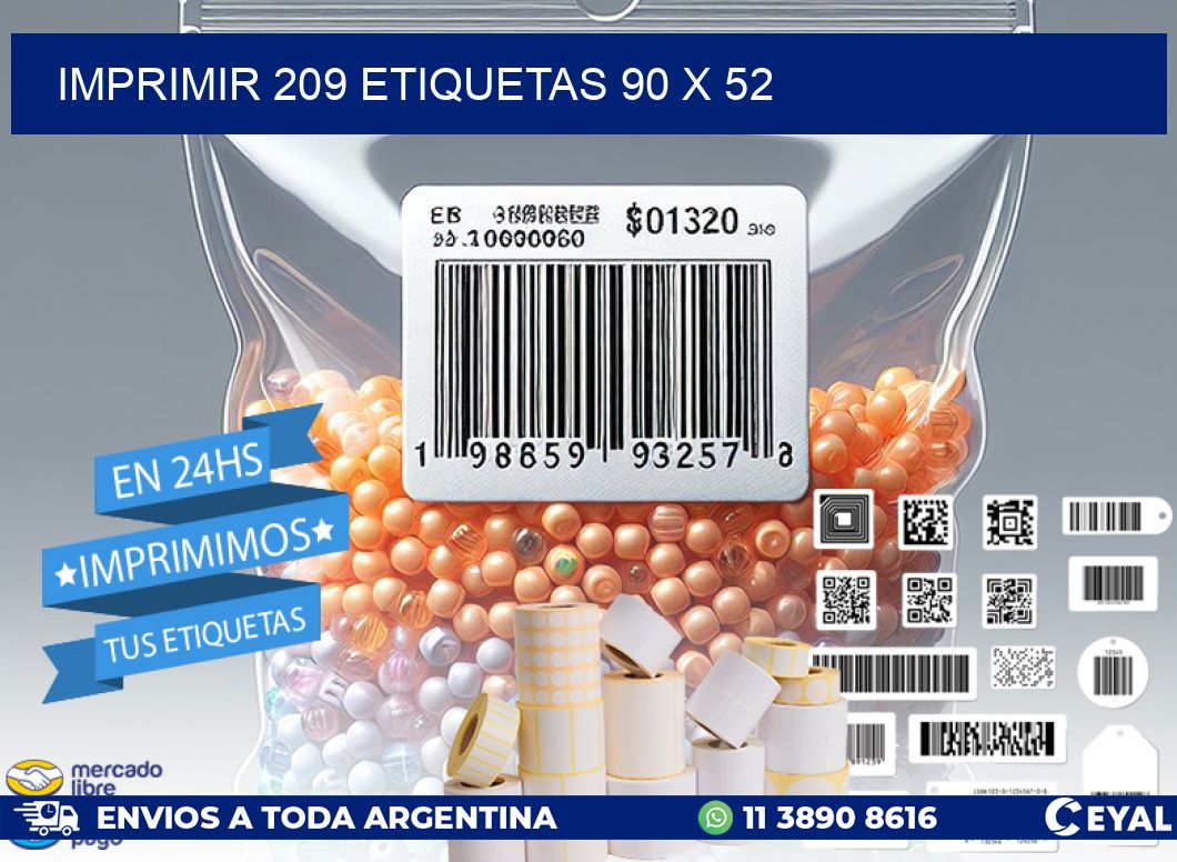 IMPRIMIR 209 ETIQUETAS 90 x 52
