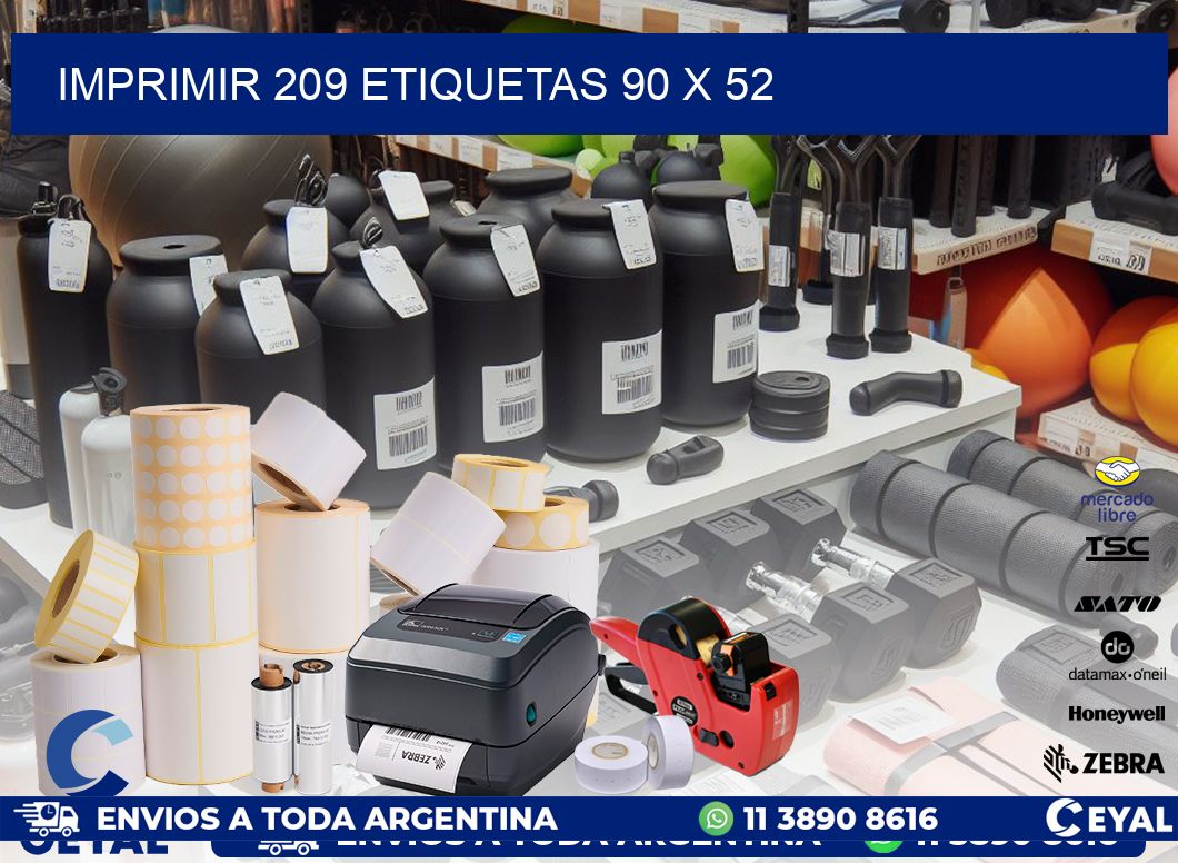 IMPRIMIR 209 ETIQUETAS 90 x 52
