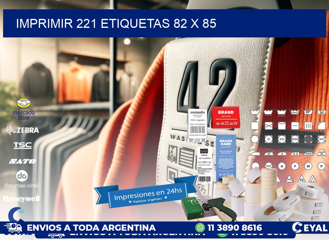 IMPRIMIR 221 ETIQUETAS 82 x 85