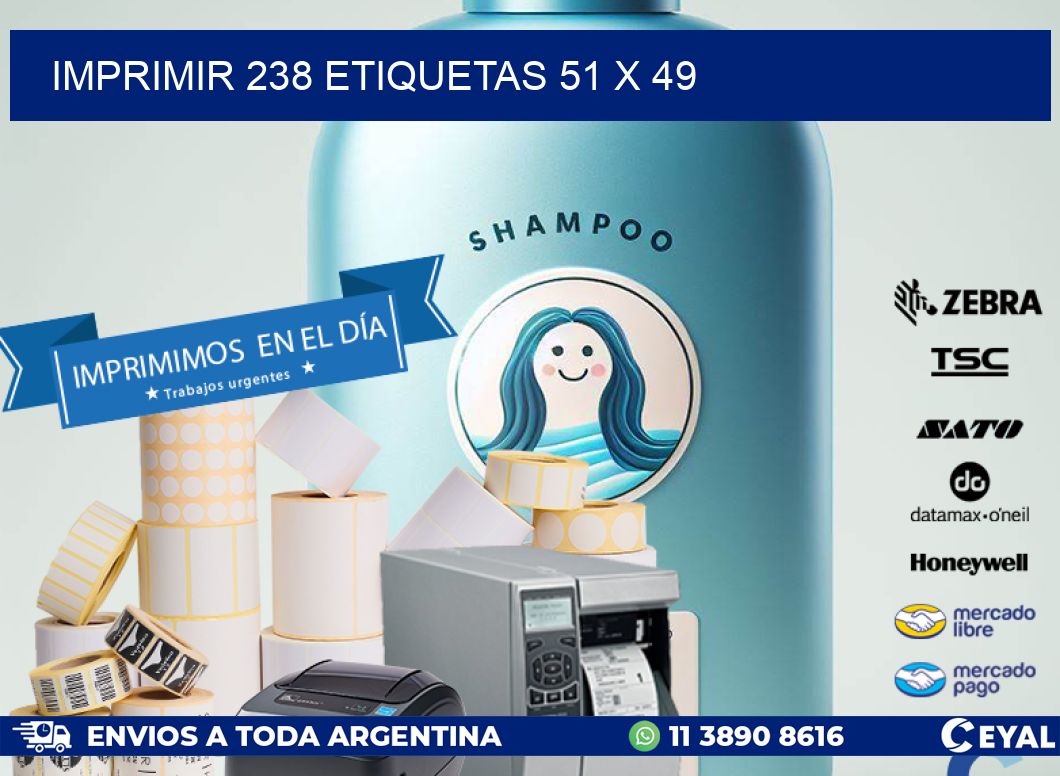 IMPRIMIR 238 ETIQUETAS 51 x 49