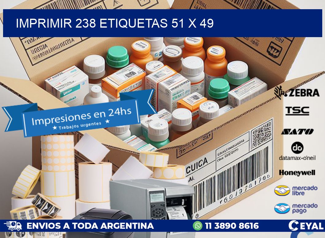 IMPRIMIR 238 ETIQUETAS 51 x 49