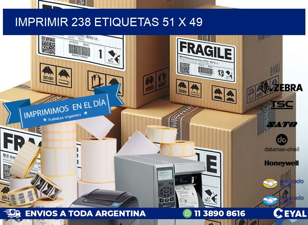 IMPRIMIR 238 ETIQUETAS 51 x 49