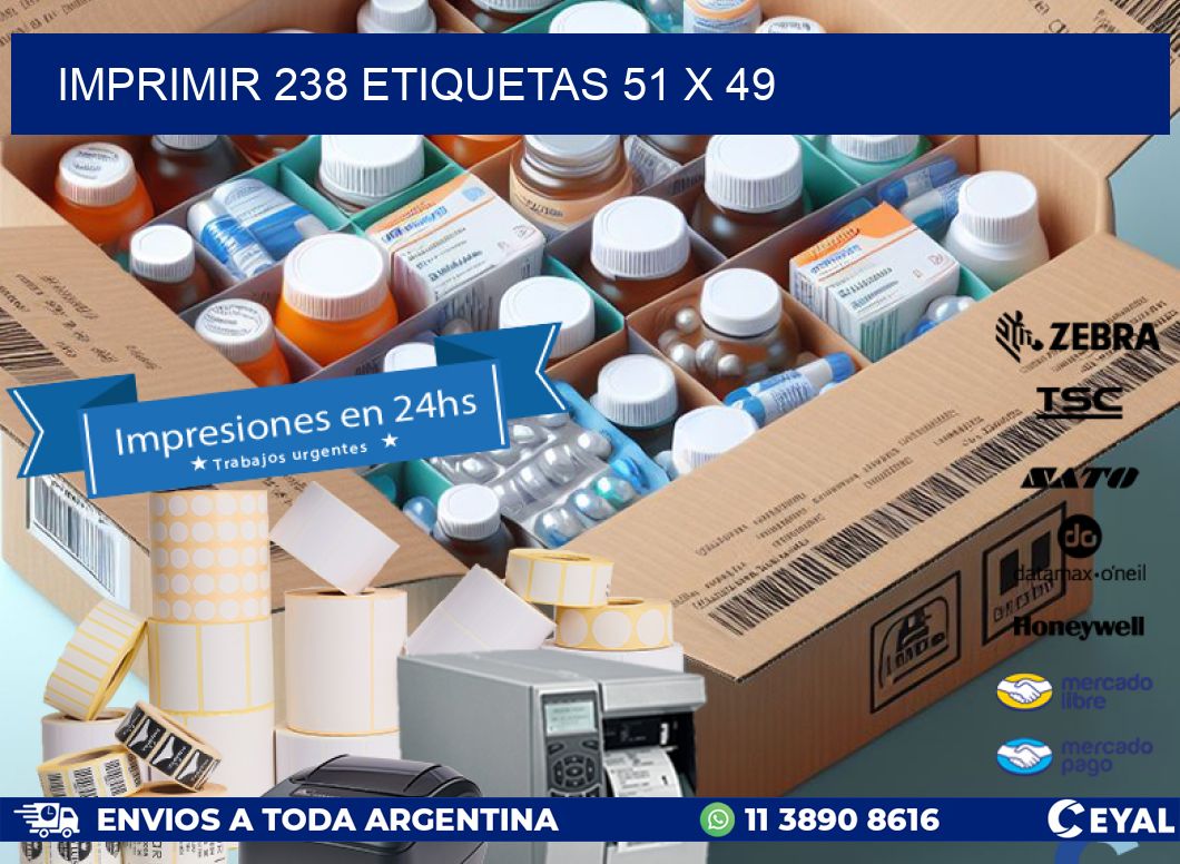 IMPRIMIR 238 ETIQUETAS 51 x 49