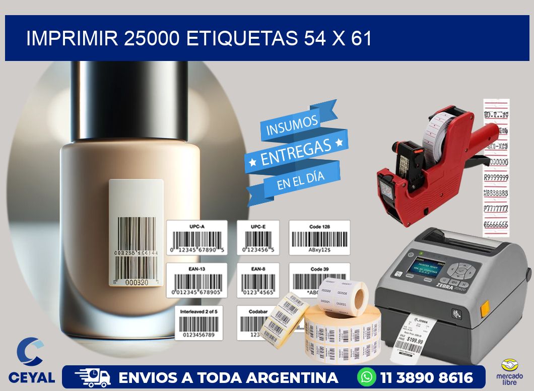 IMPRIMIR 25000 ETIQUETAS 54 x 61