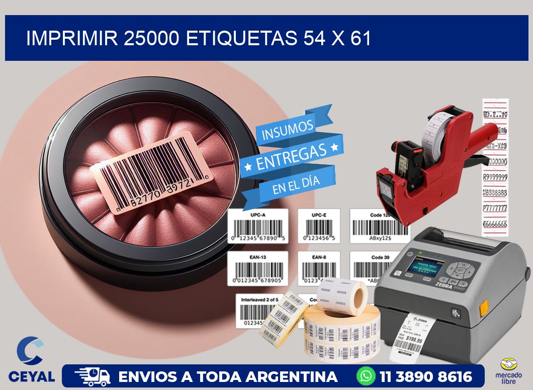 IMPRIMIR 25000 ETIQUETAS 54 x 61