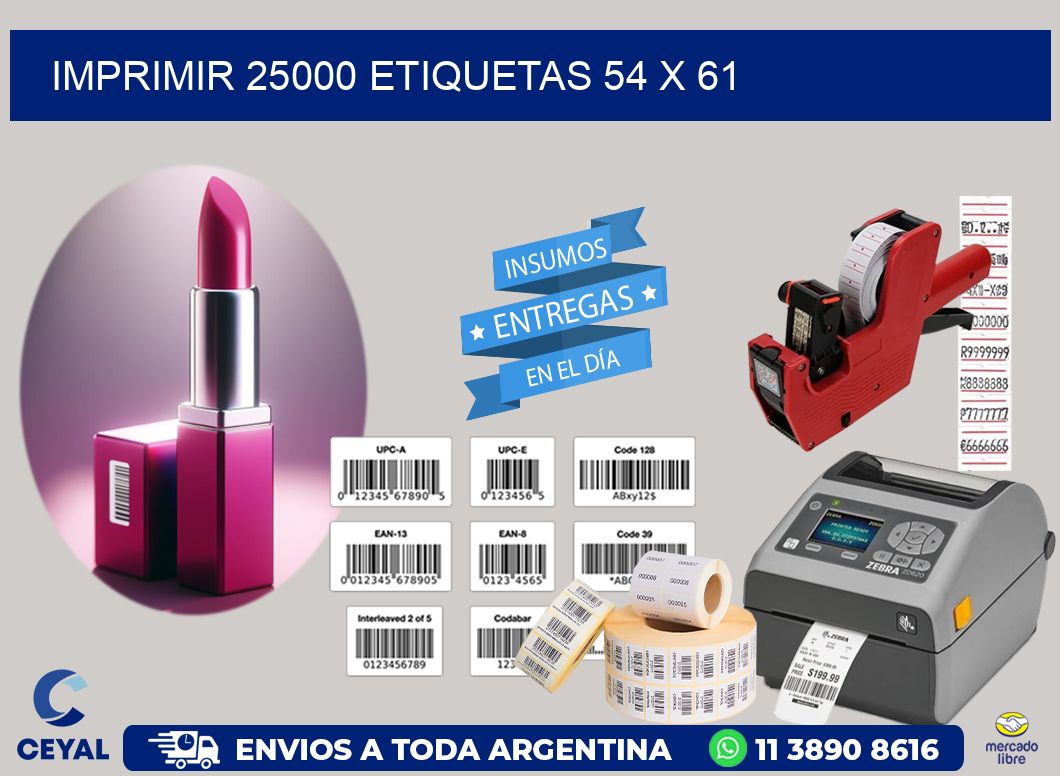 IMPRIMIR 25000 ETIQUETAS 54 x 61