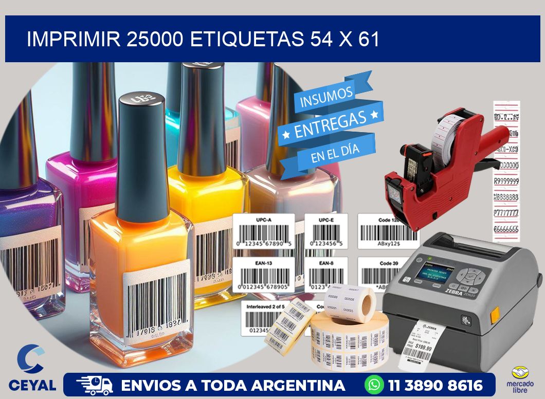 IMPRIMIR 25000 ETIQUETAS 54 x 61