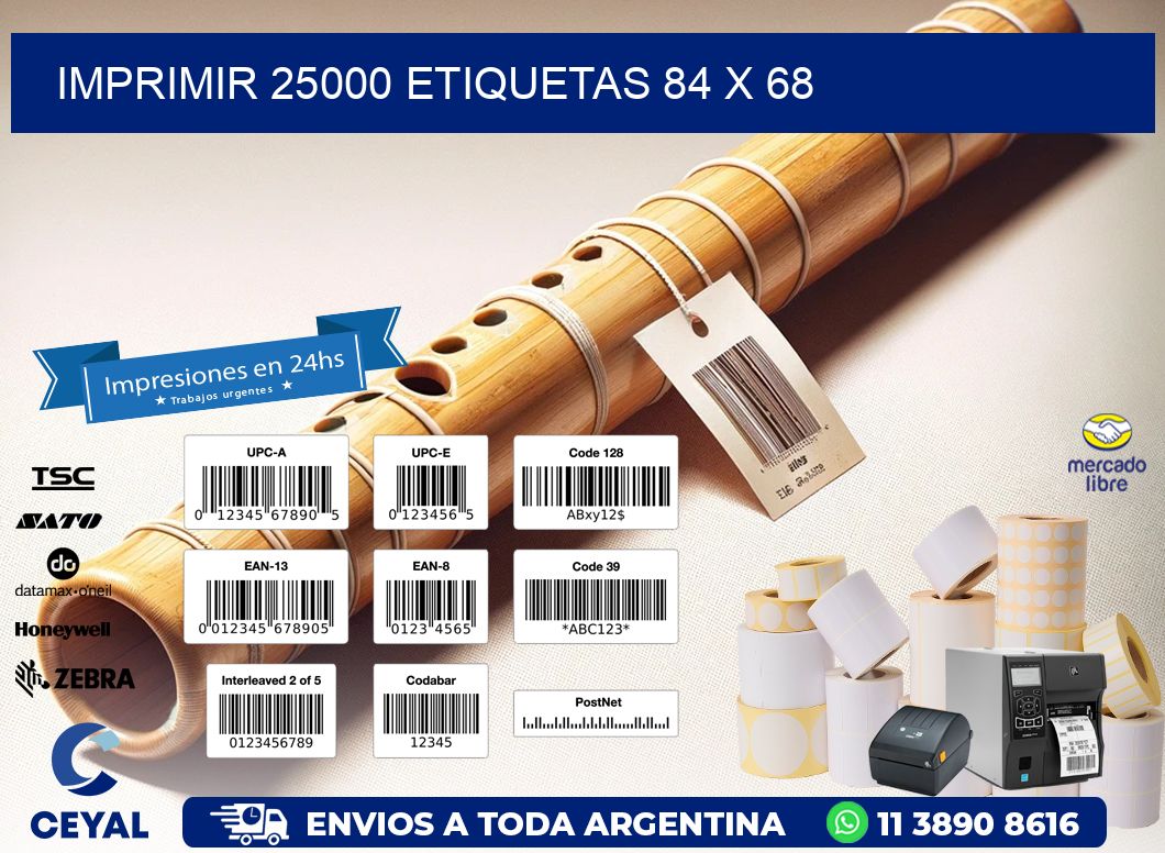 IMPRIMIR 25000 ETIQUETAS 84 x 68