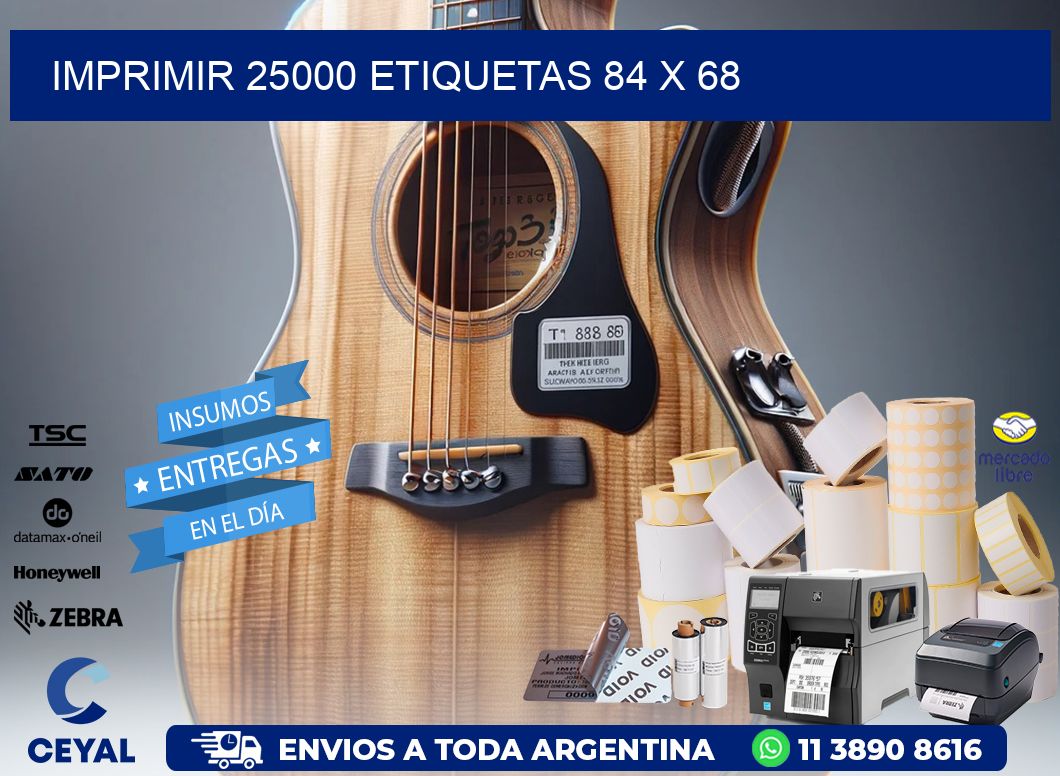 IMPRIMIR 25000 ETIQUETAS 84 x 68