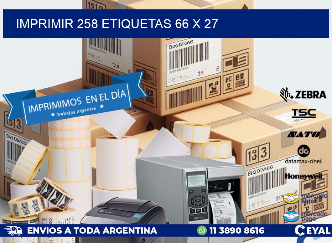 IMPRIMIR 258 ETIQUETAS 66 x 27