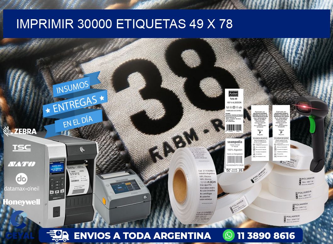 IMPRIMIR 30000 ETIQUETAS 49 x 78