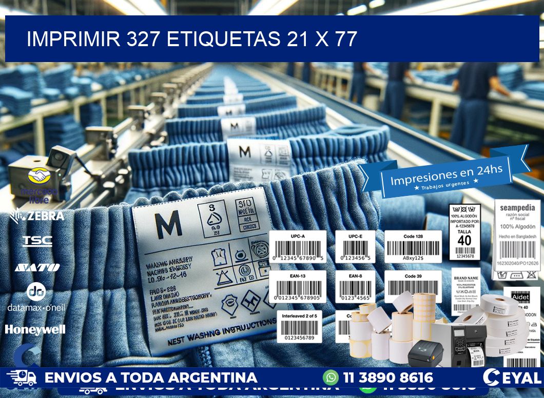 IMPRIMIR 327 ETIQUETAS 21 x 77