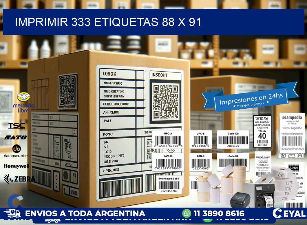 IMPRIMIR 333 ETIQUETAS 88 x 91