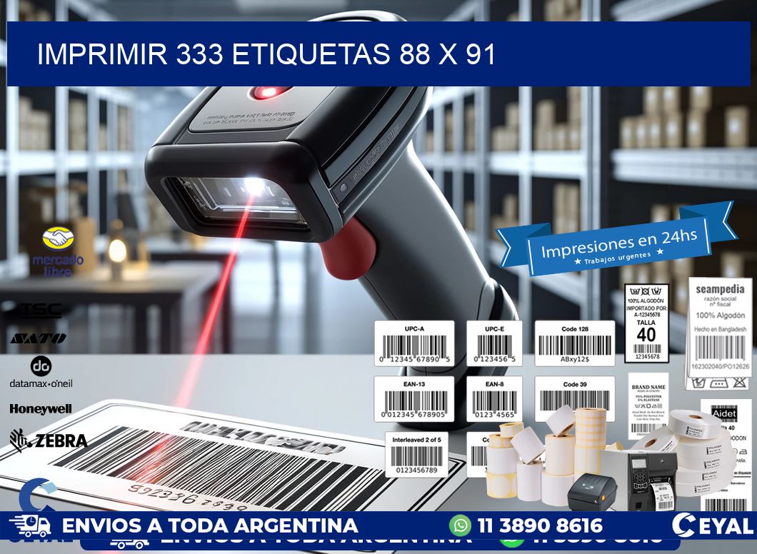 IMPRIMIR 333 ETIQUETAS 88 x 91