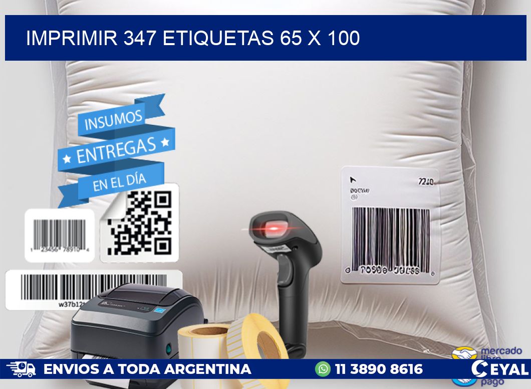 IMPRIMIR 347 ETIQUETAS 65 x 100