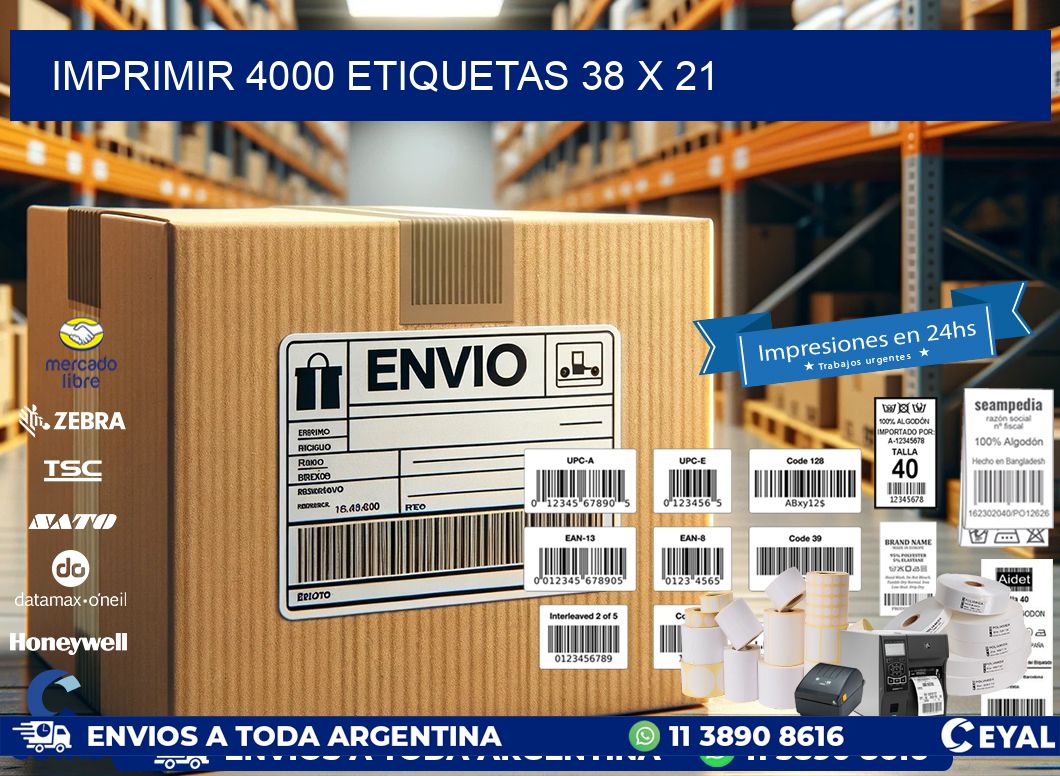 IMPRIMIR 4000 ETIQUETAS 38 x 21