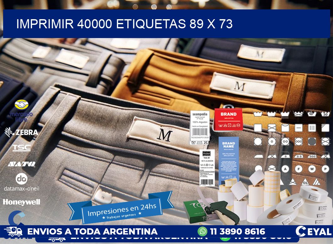 IMPRIMIR 40000 ETIQUETAS 89 x 73