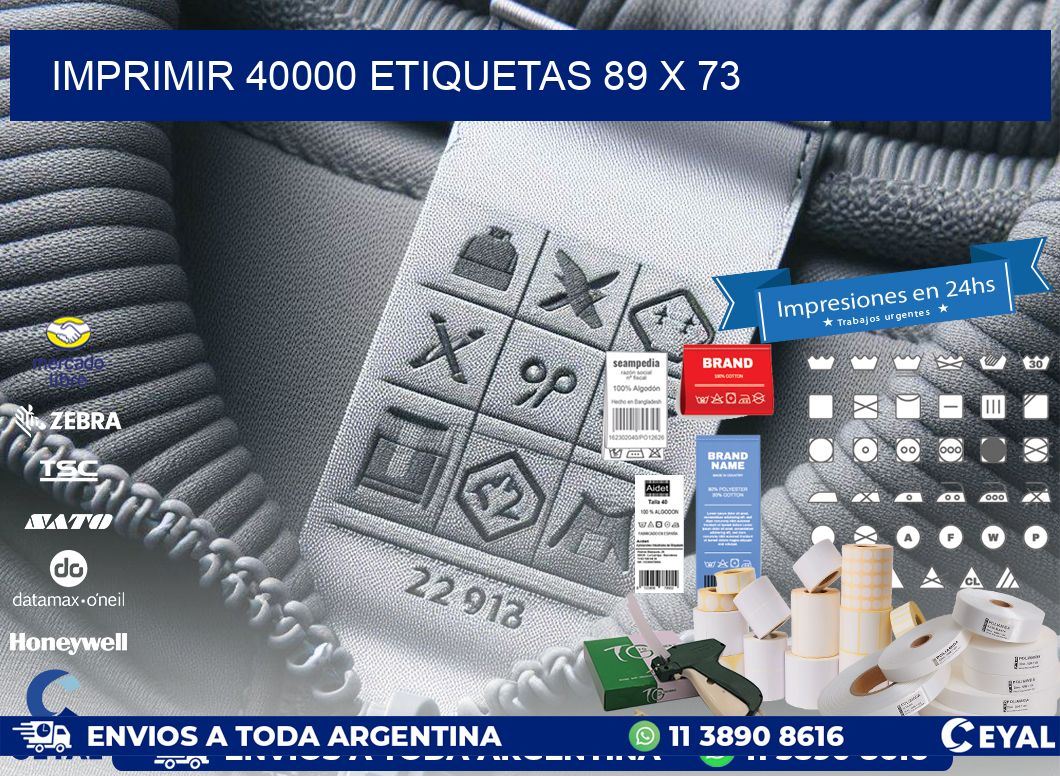 IMPRIMIR 40000 ETIQUETAS 89 x 73