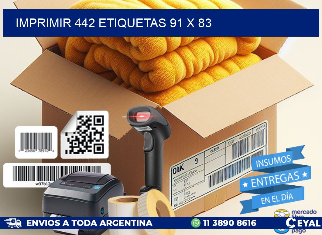 IMPRIMIR 442 ETIQUETAS 91 x 83