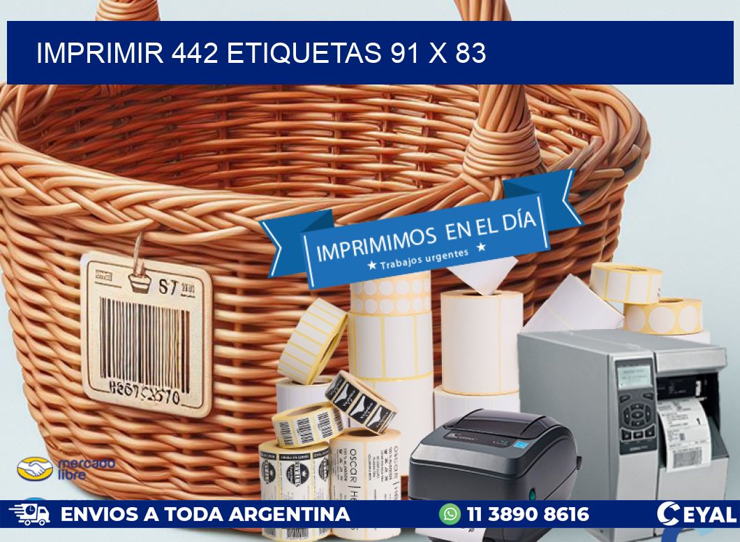 IMPRIMIR 442 ETIQUETAS 91 x 83