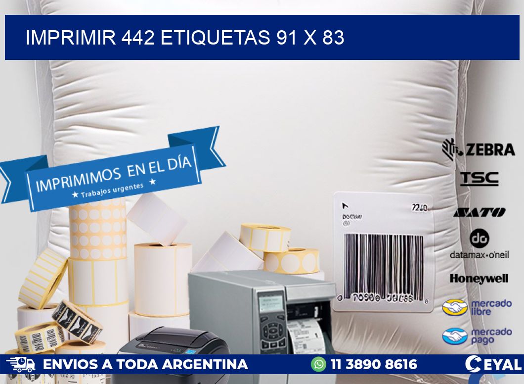 IMPRIMIR 442 ETIQUETAS 91 x 83