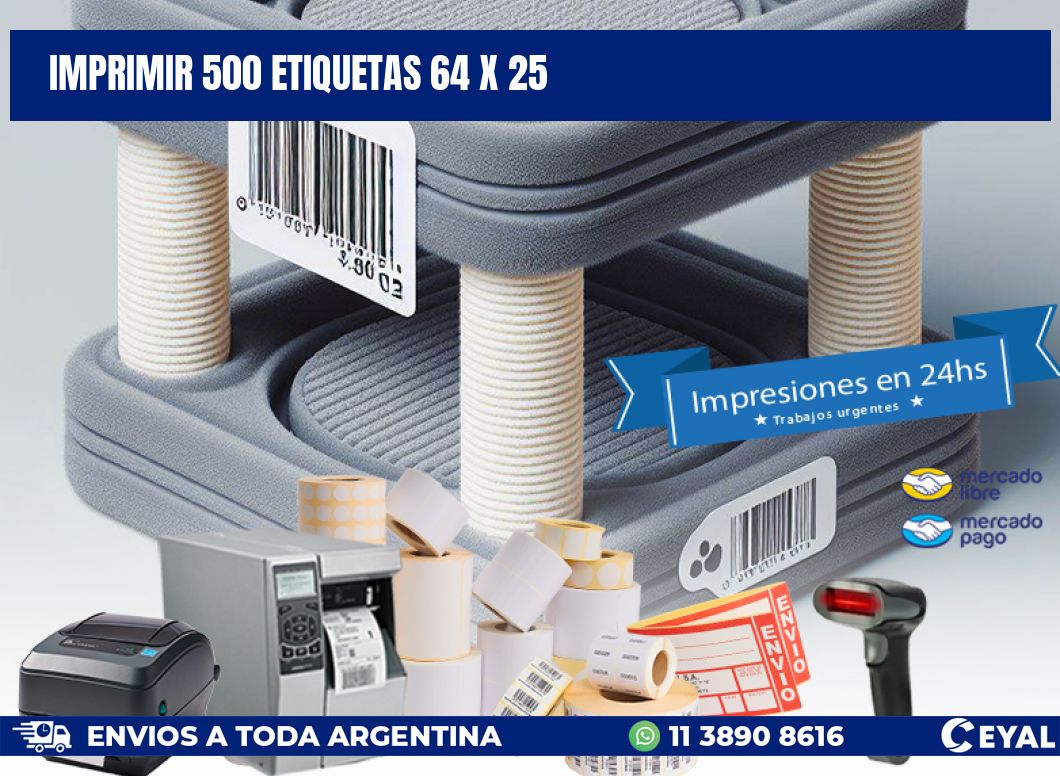 IMPRIMIR 500 ETIQUETAS 64 x 25
