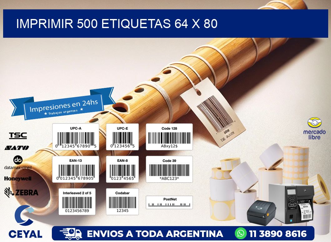 IMPRIMIR 500 ETIQUETAS 64 x 80