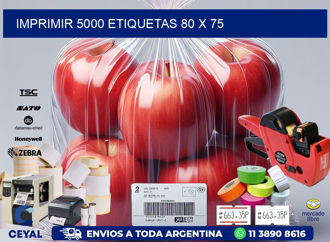 IMPRIMIR 5000 ETIQUETAS 80 x 75