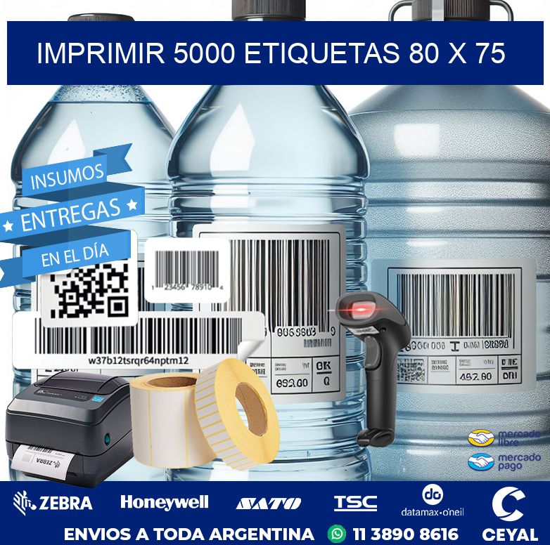 IMPRIMIR 5000 ETIQUETAS 80 x 75