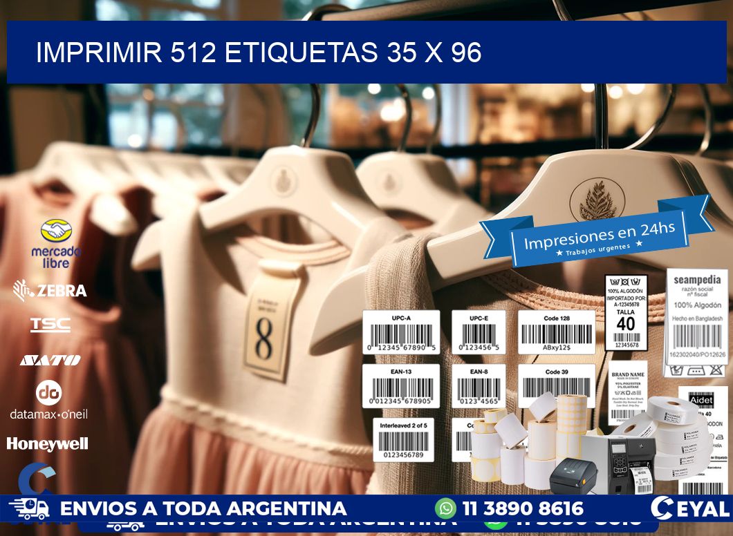 IMPRIMIR 512 ETIQUETAS 35 x 96