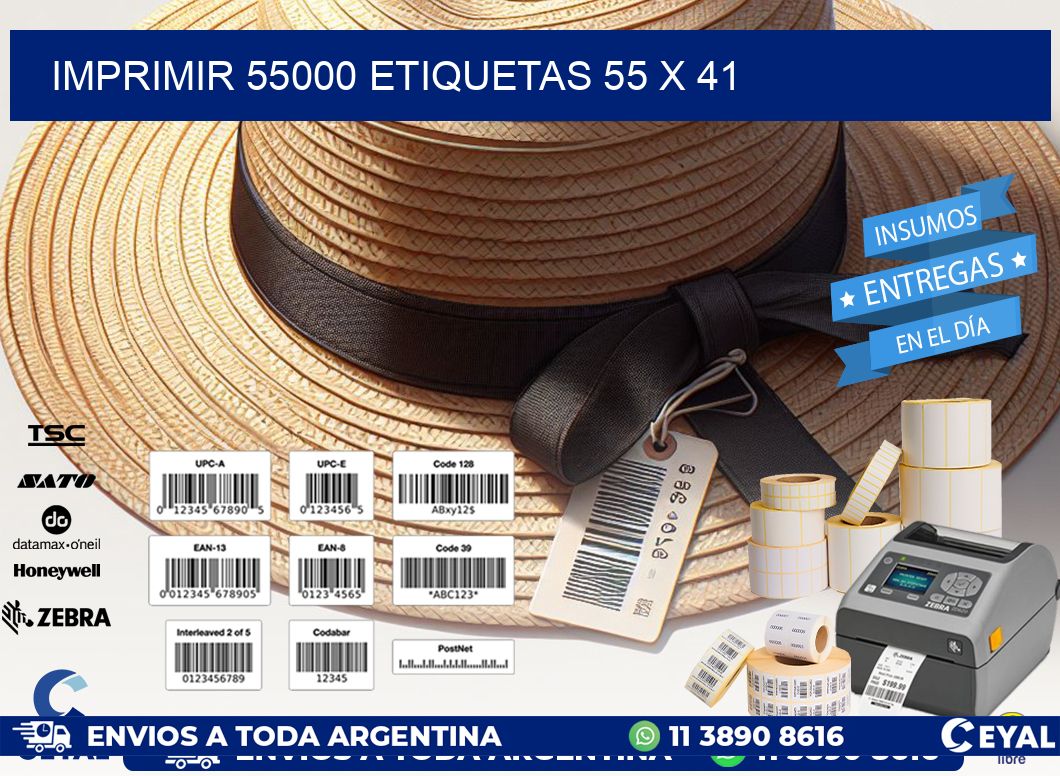 IMPRIMIR 55000 ETIQUETAS 55 x 41