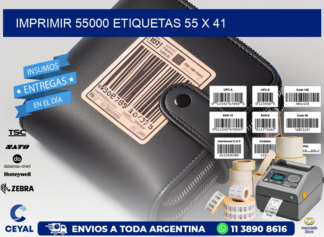 IMPRIMIR 55000 ETIQUETAS 55 x 41