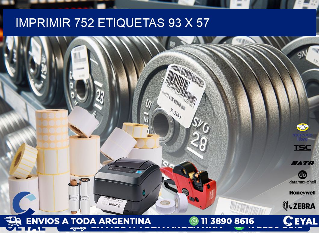 IMPRIMIR 752 ETIQUETAS 93 x 57