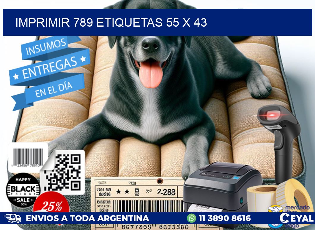 IMPRIMIR 789 ETIQUETAS 55 x 43