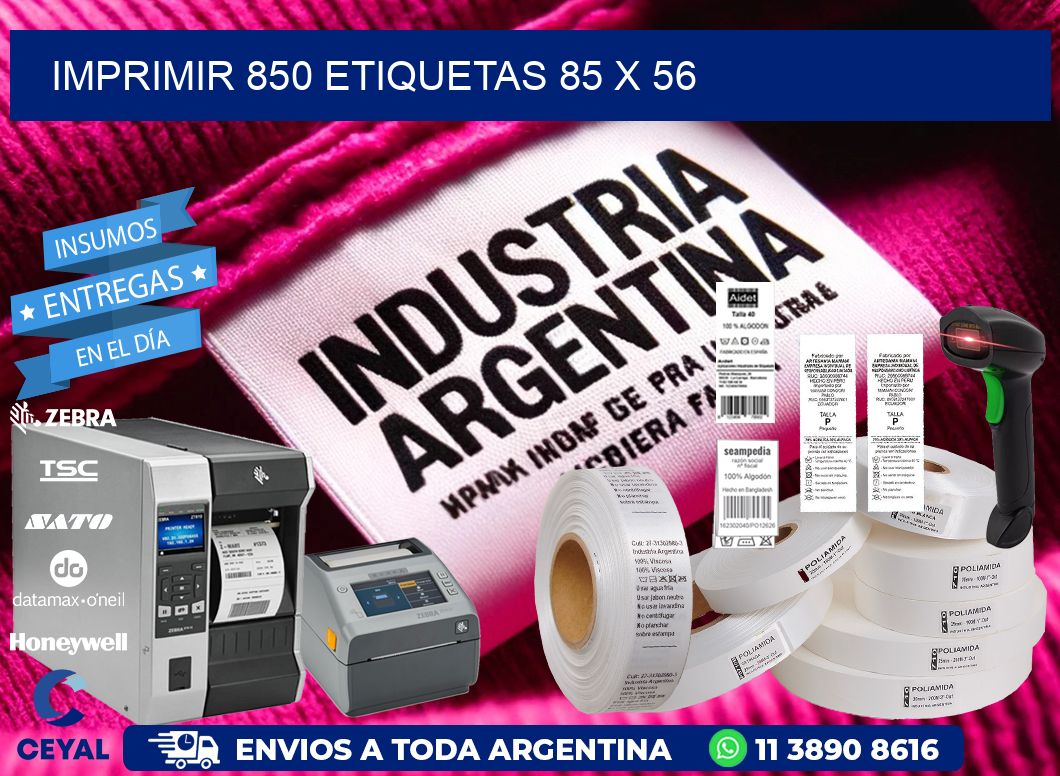 IMPRIMIR 850 ETIQUETAS 85 x 56