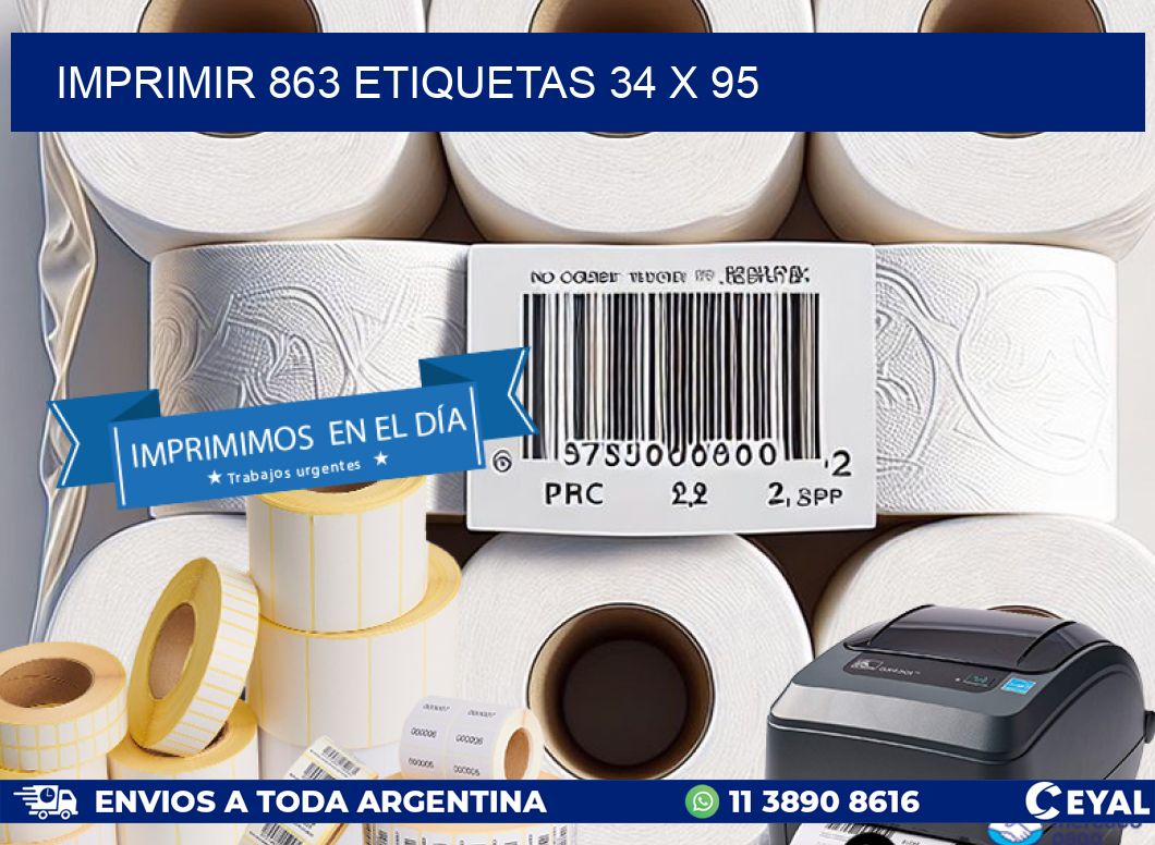 IMPRIMIR 863 ETIQUETAS 34 x 95