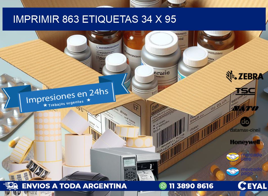 IMPRIMIR 863 ETIQUETAS 34 x 95