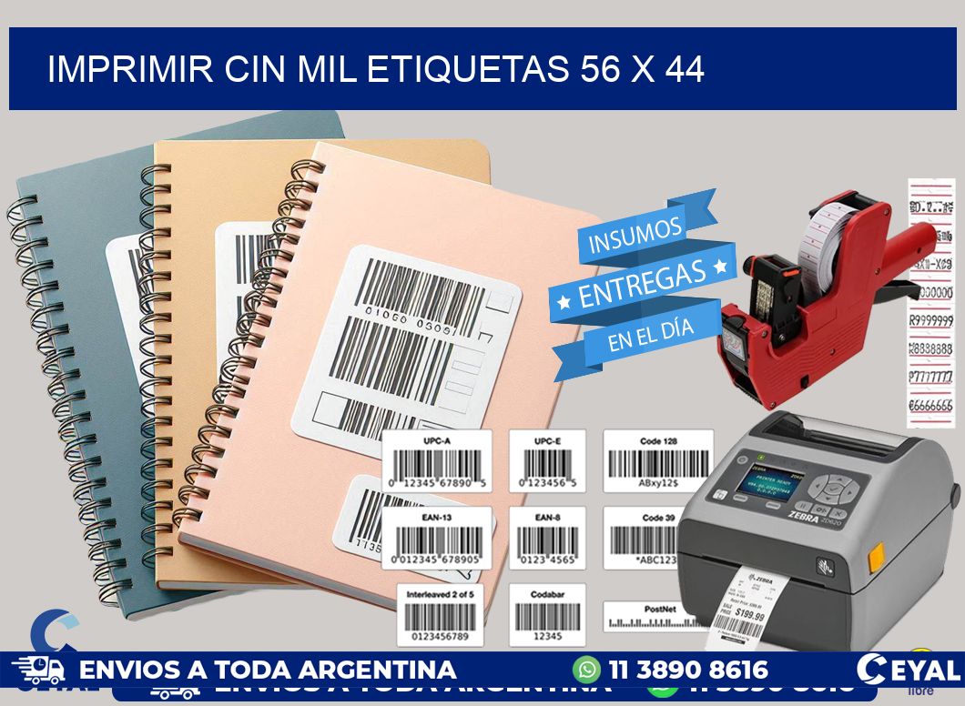 IMPRIMIR CIN MIL ETIQUETAS 56 x 44