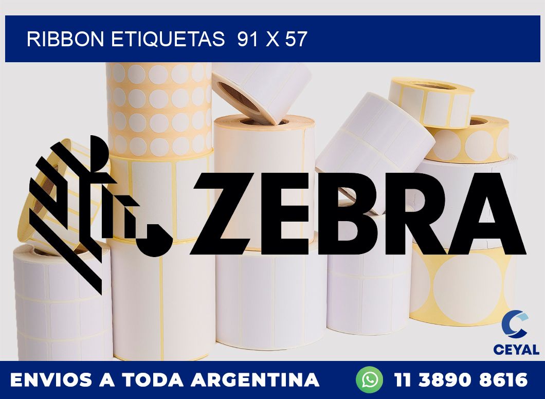 RIBBON ETIQUETAS  91 x 57