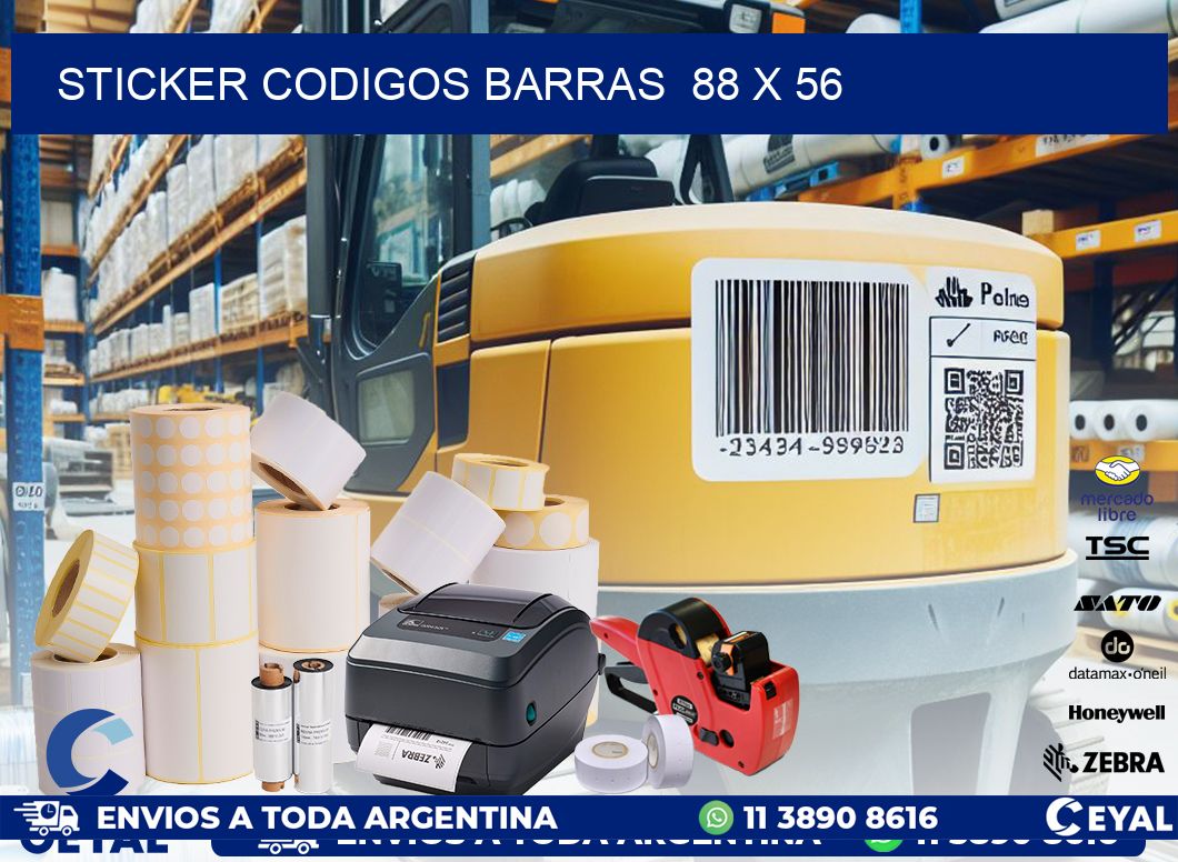 STICKER CODIGOS BARRAS  88 x 56