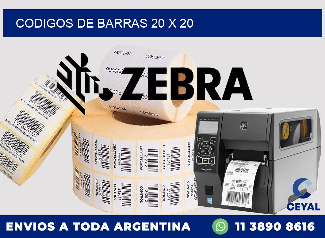 codigos de barras 20 x 20