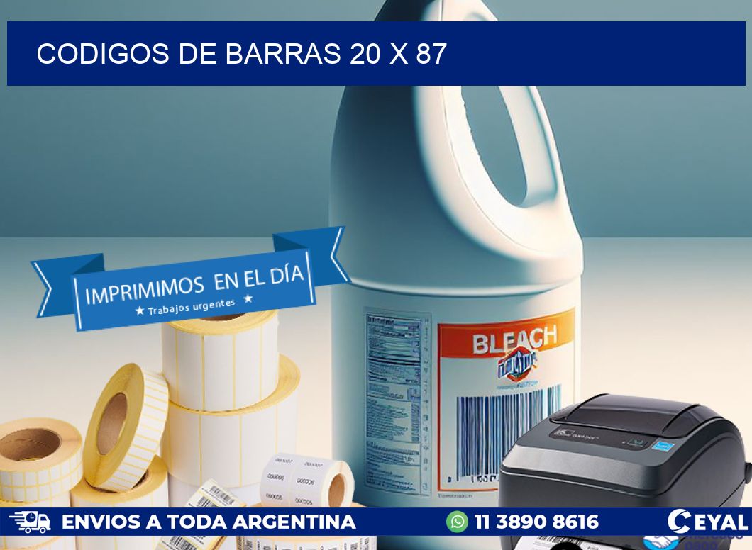 codigos de barras 20 x 87