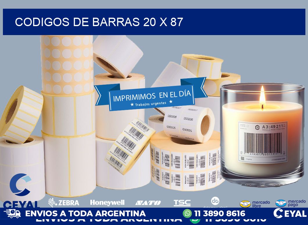 codigos de barras 20 x 87