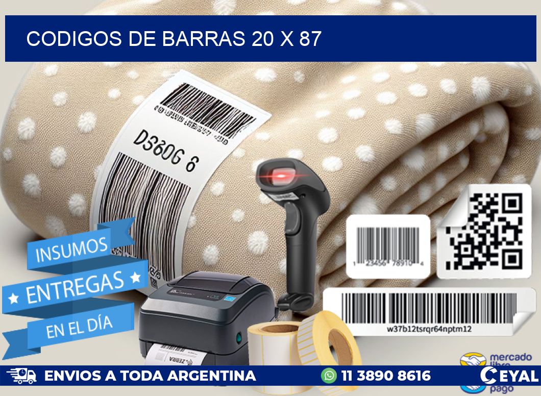 codigos de barras 20 x 87
