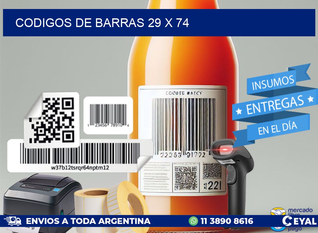 codigos de barras 29 x 74
