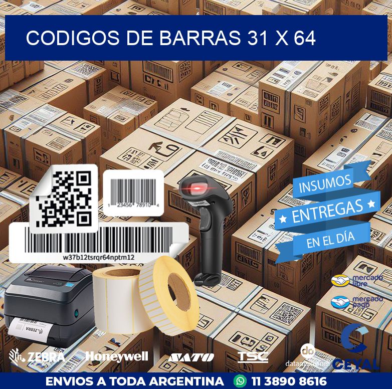 codigos de barras 31 x 64