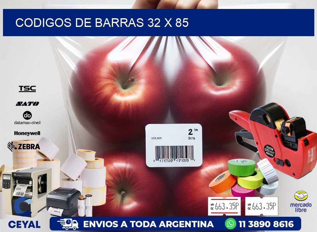 codigos de barras 32 x 85